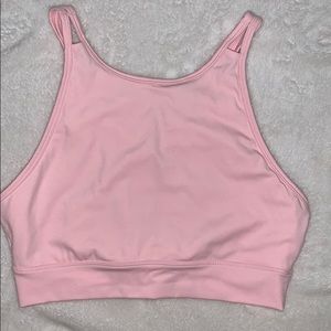Pink sports bra